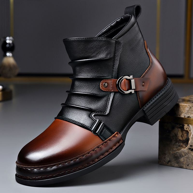 Genuine Leather Ankle Boots for Men