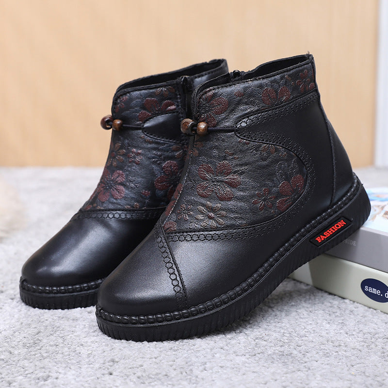 Printed Warm Short Winter Boots