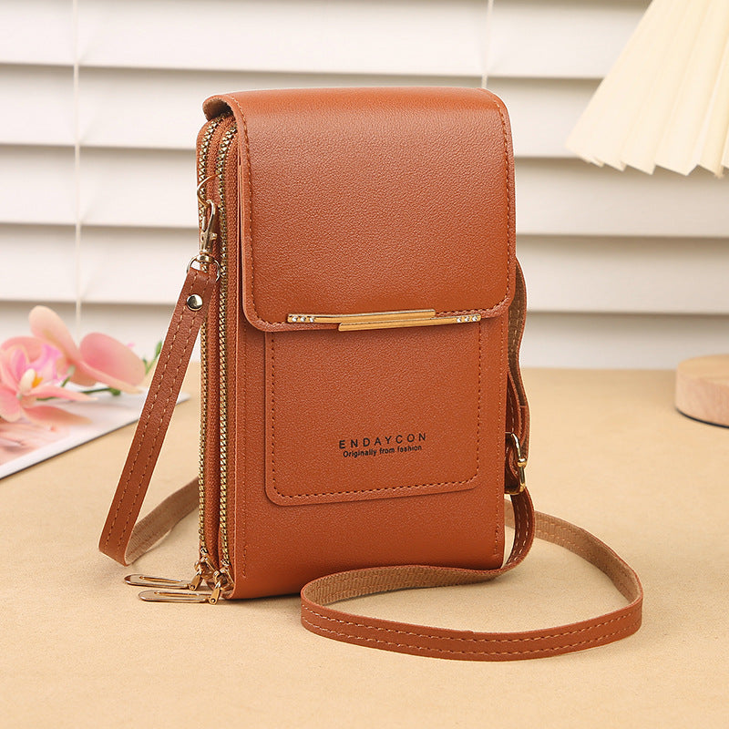 Trendy Minimalist Elegant Touchscreen Crossbody Phone Wallet