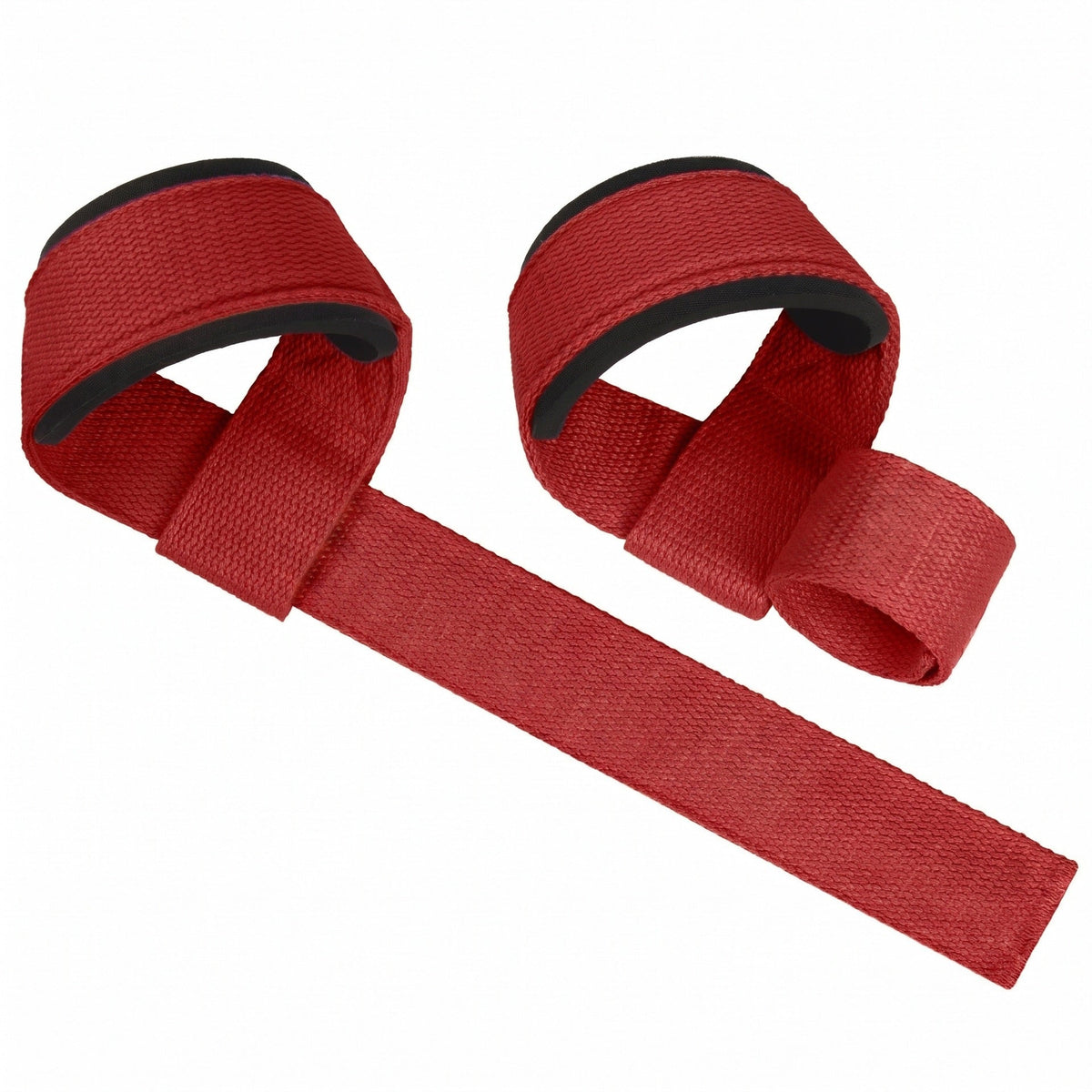 Self-Curling Lifting Straps — Padded Wrist Loops, 1 Pair