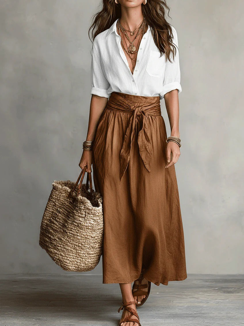 Tie-Waist Midi Set