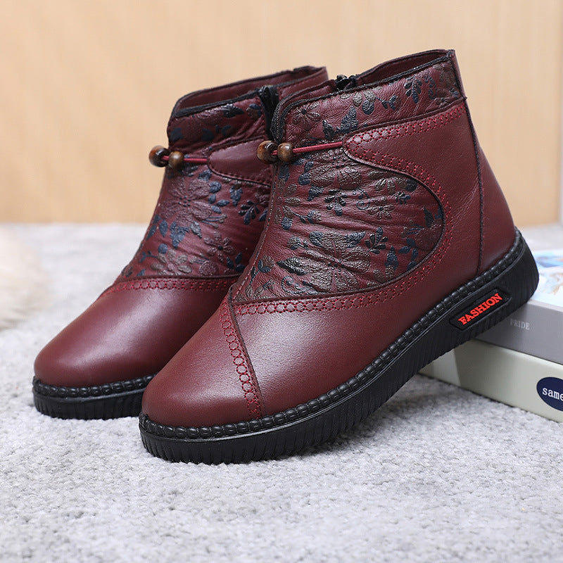 Printed Warm Short Winter Boots