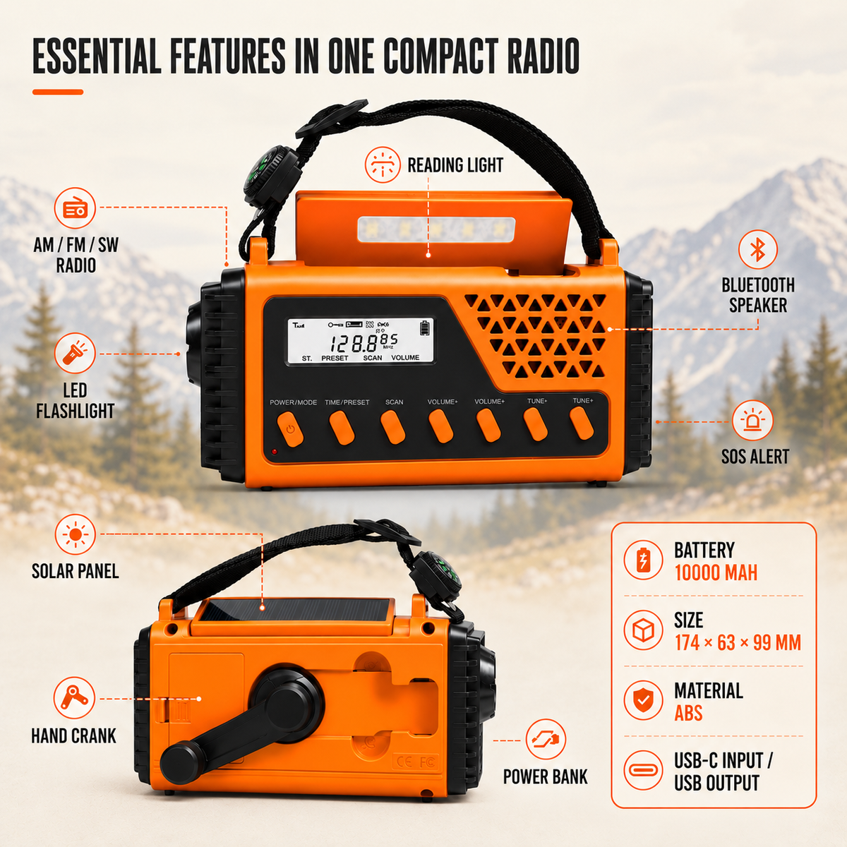 Nordspur | Crankoni Hand Crank Emergency Radio