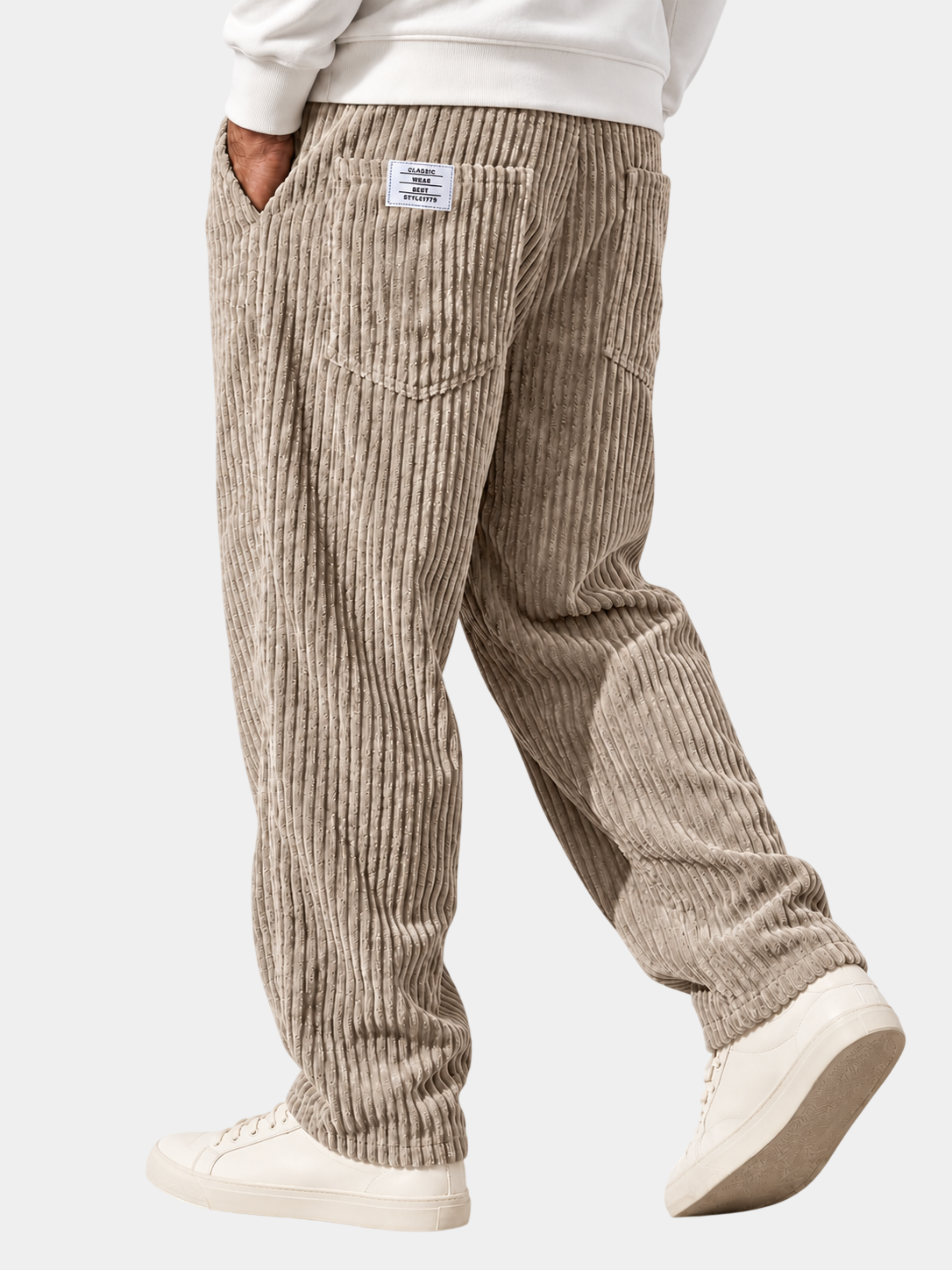 Relaxed Fit Thick Corduroy Drawstring Pants