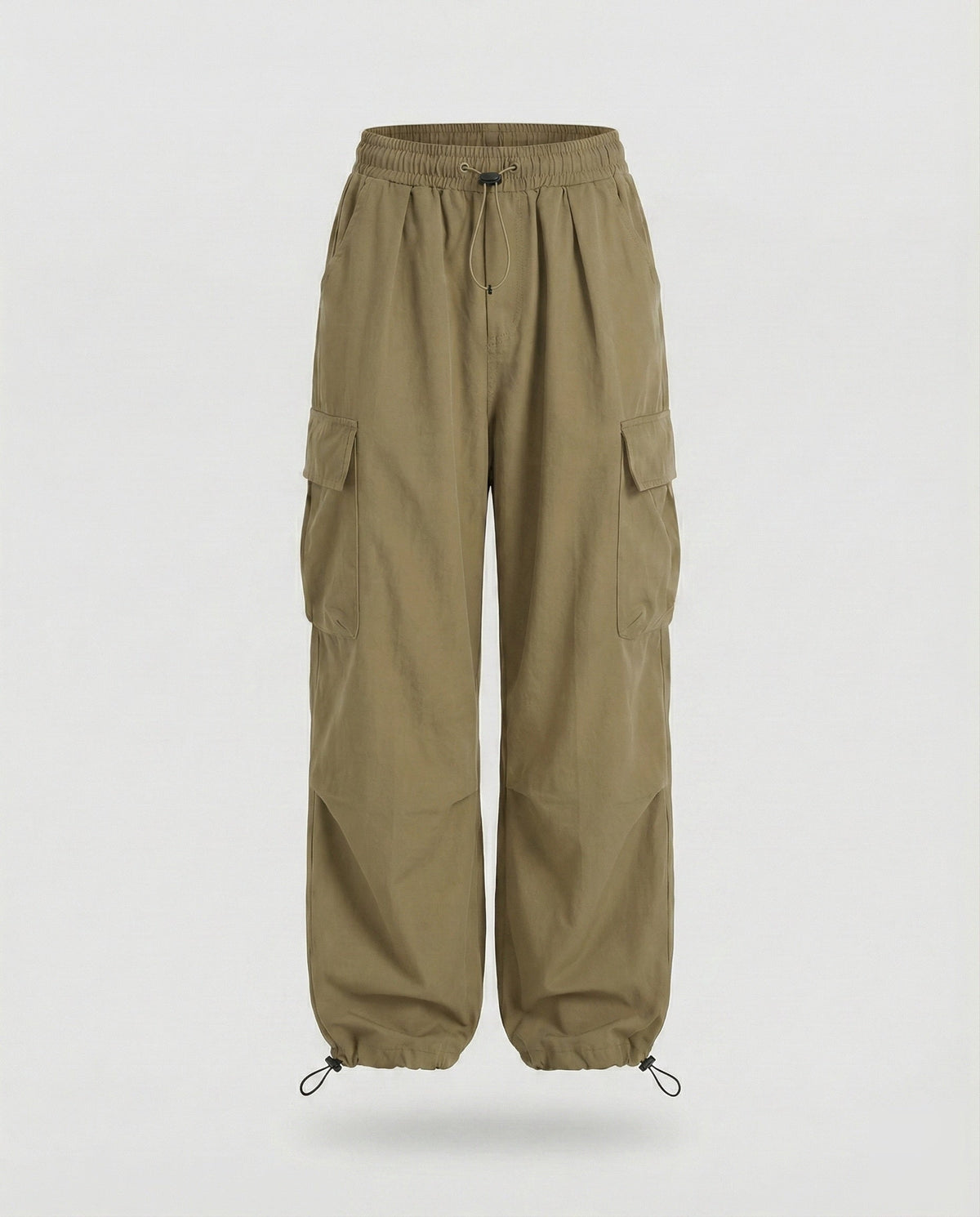 Women's Military Drawstring Blend Balloon Cargo Trousers