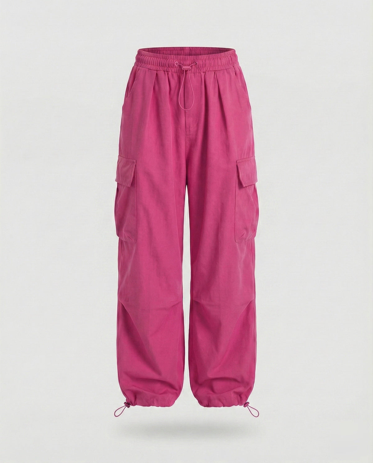 Women's Military Drawstring Blend Balloon Cargo Trousers
