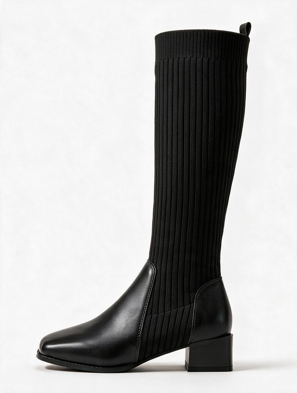Stretch Knee-High Boots for Wide Calves