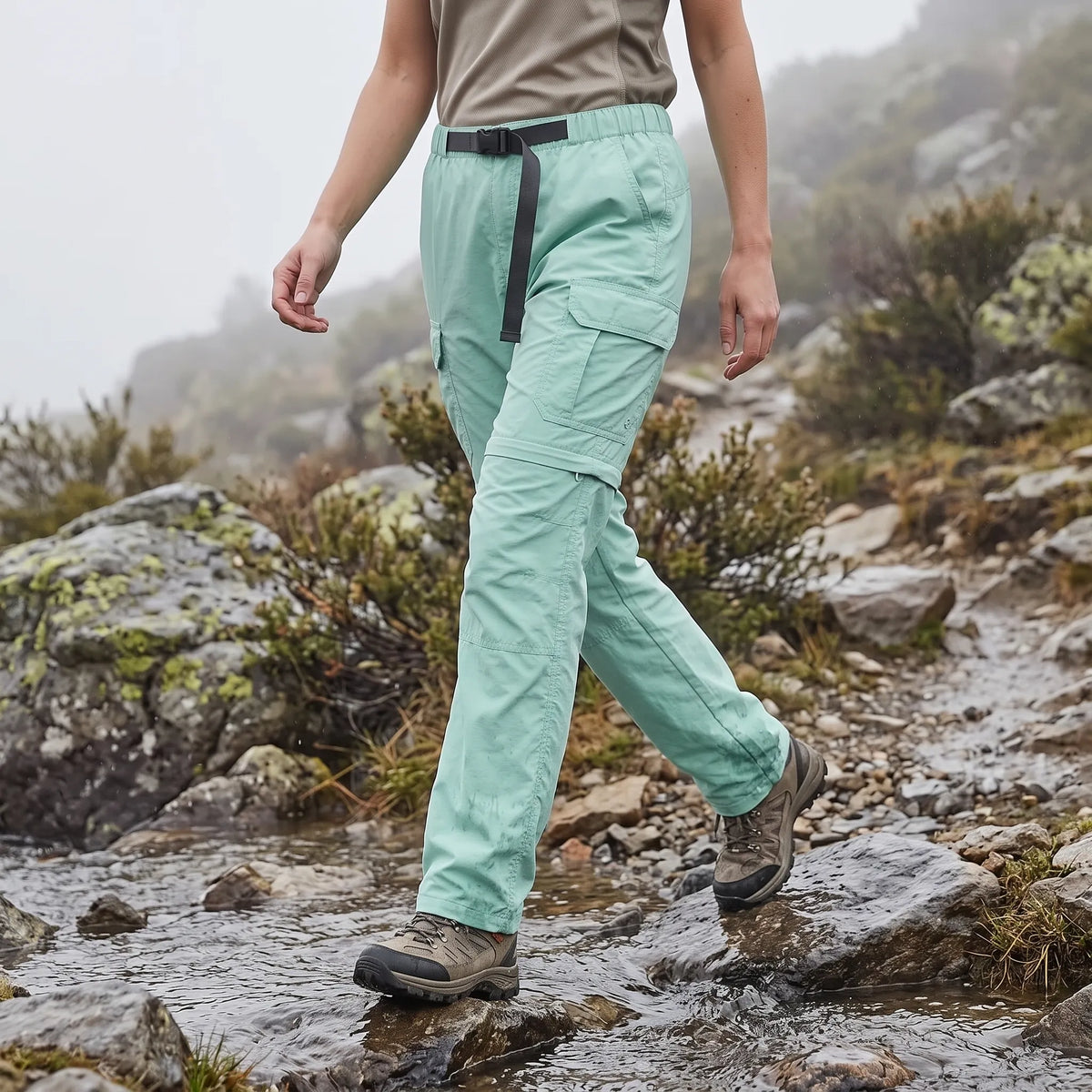 Quick Dry Hiking Trousers | Lightweight Zip-Off Cargo Design