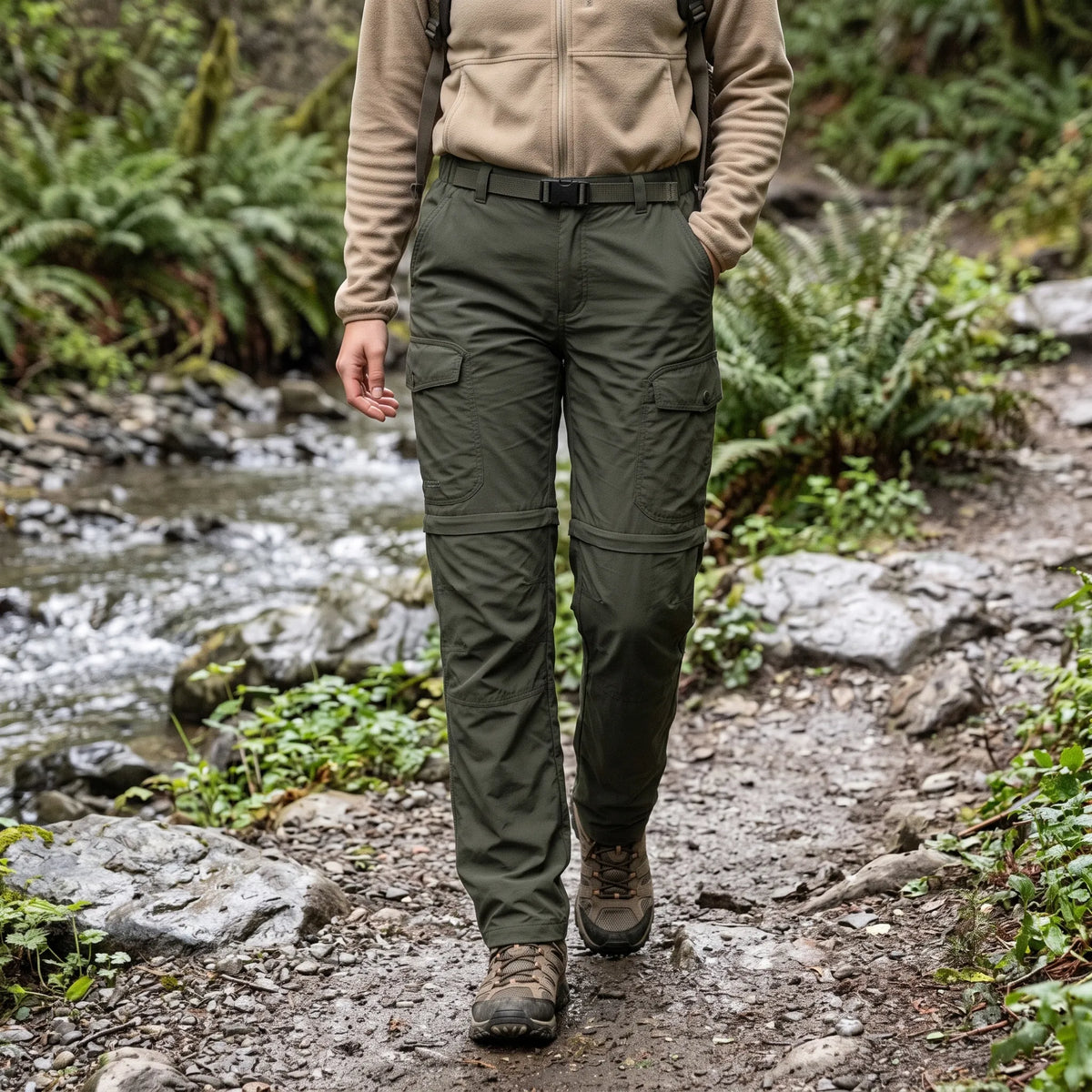 Quick Dry Hiking Trousers | Lightweight Zip-Off Cargo Design