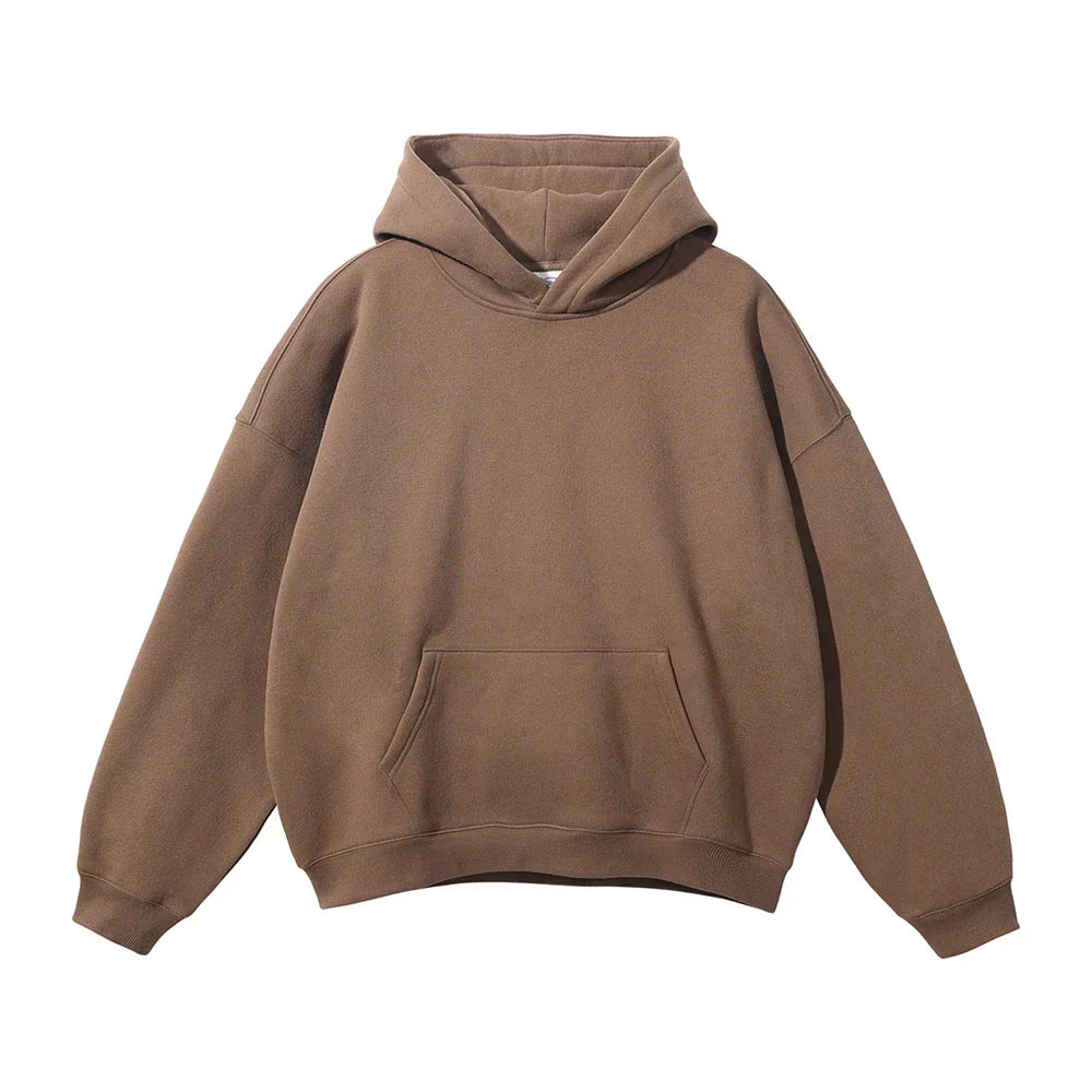 Relaxed Men's Pullover Hoodie With Kangaroo Pocket