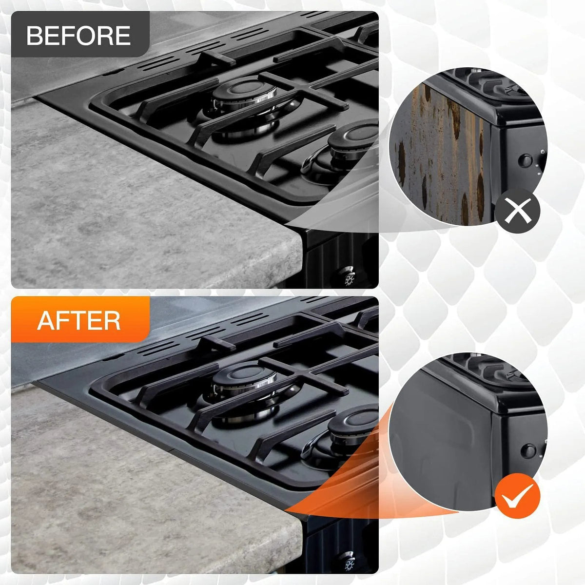 Retractable Stainless Steel Stove Gap Covers