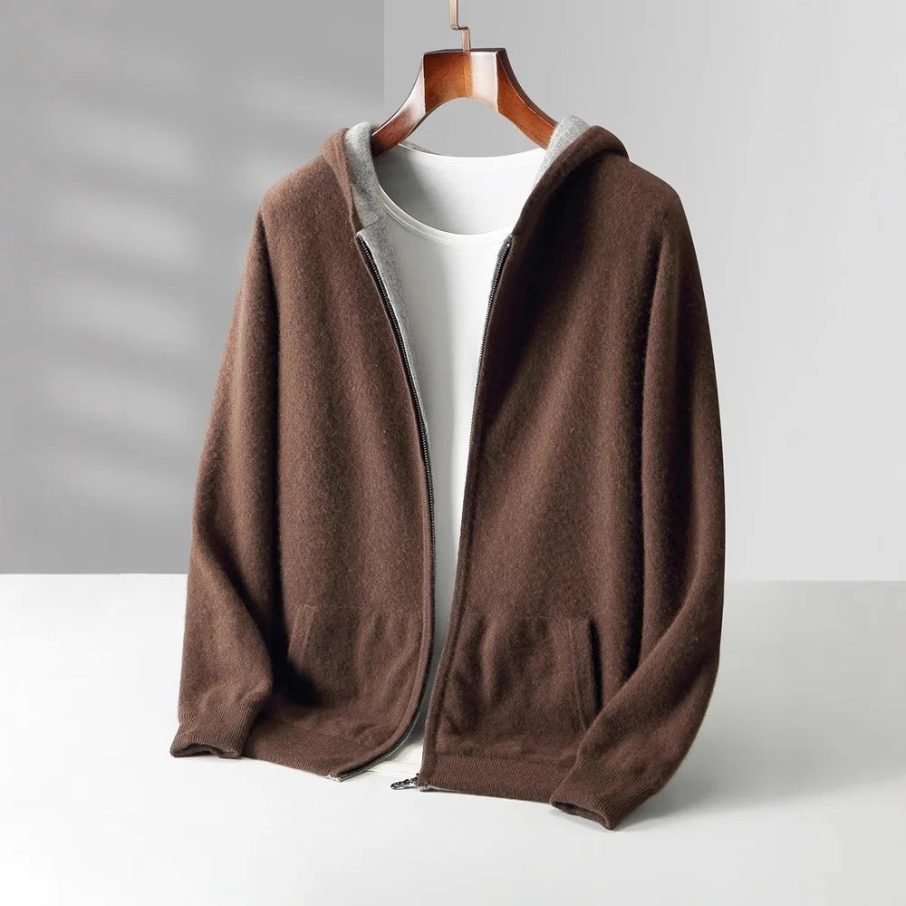 Reversible Cashmere Zip Jacket