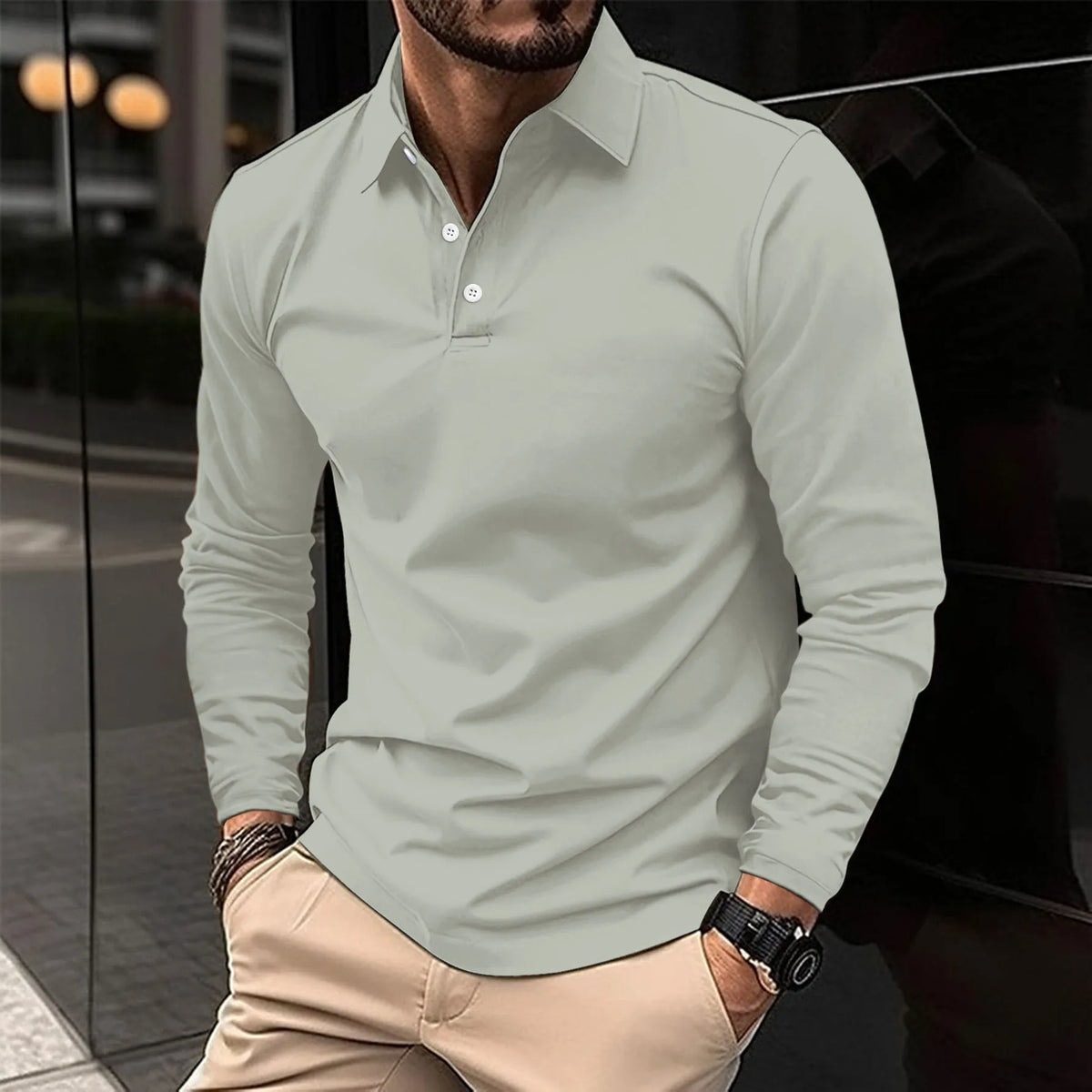 Smart Casual Long-Sleeved Polo