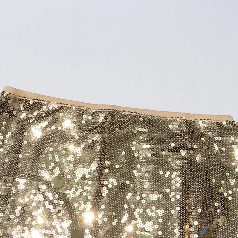 Paula Sequin Maxi Skirt – Fitted