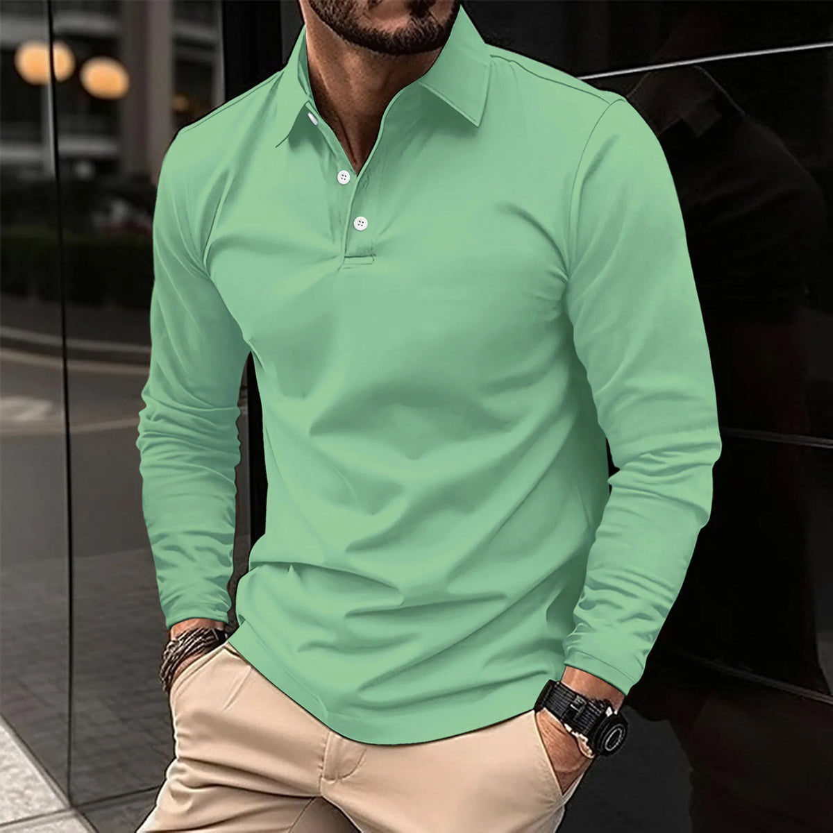 Smart Casual Long-Sleeved Polo