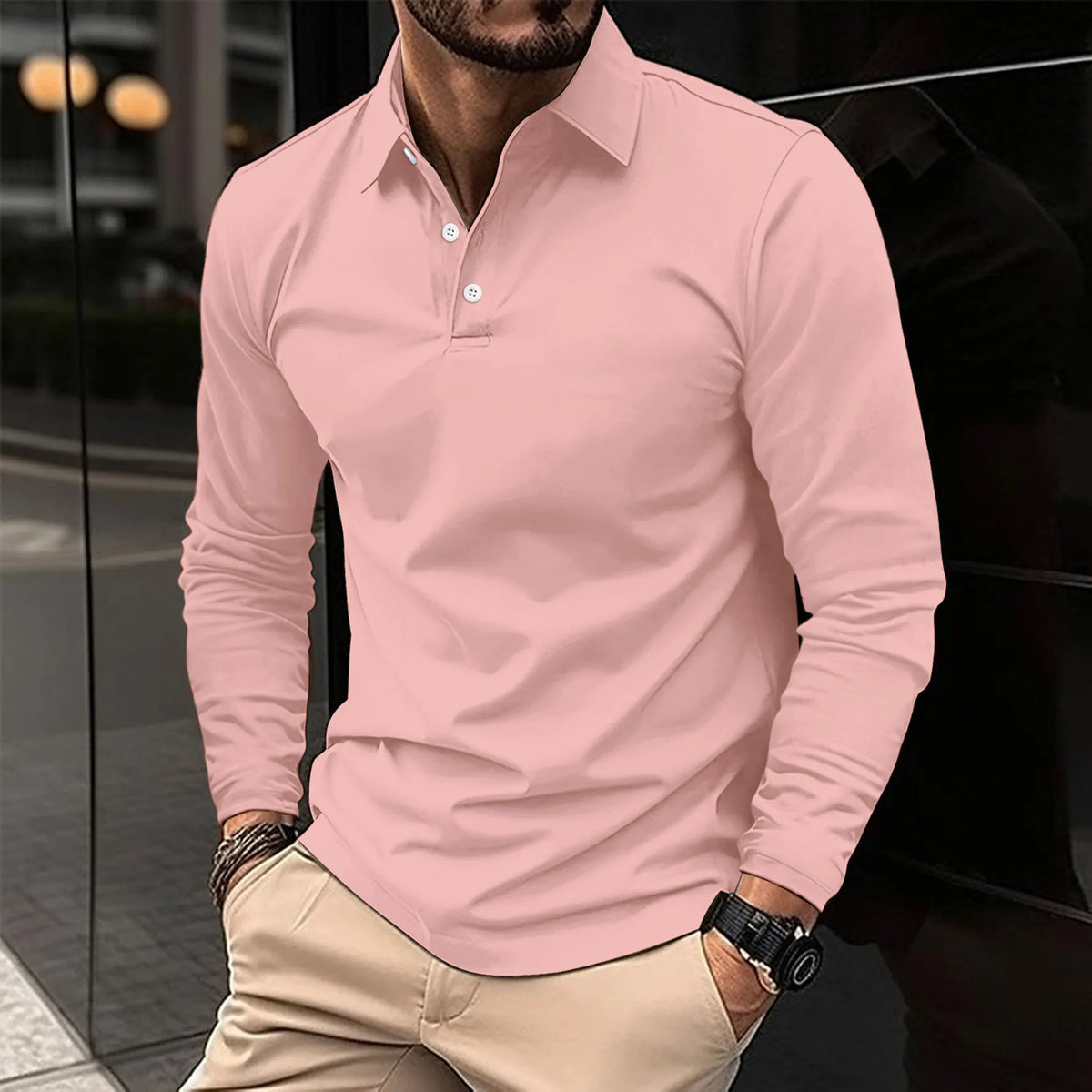 Smart Casual Long-Sleeved Polo