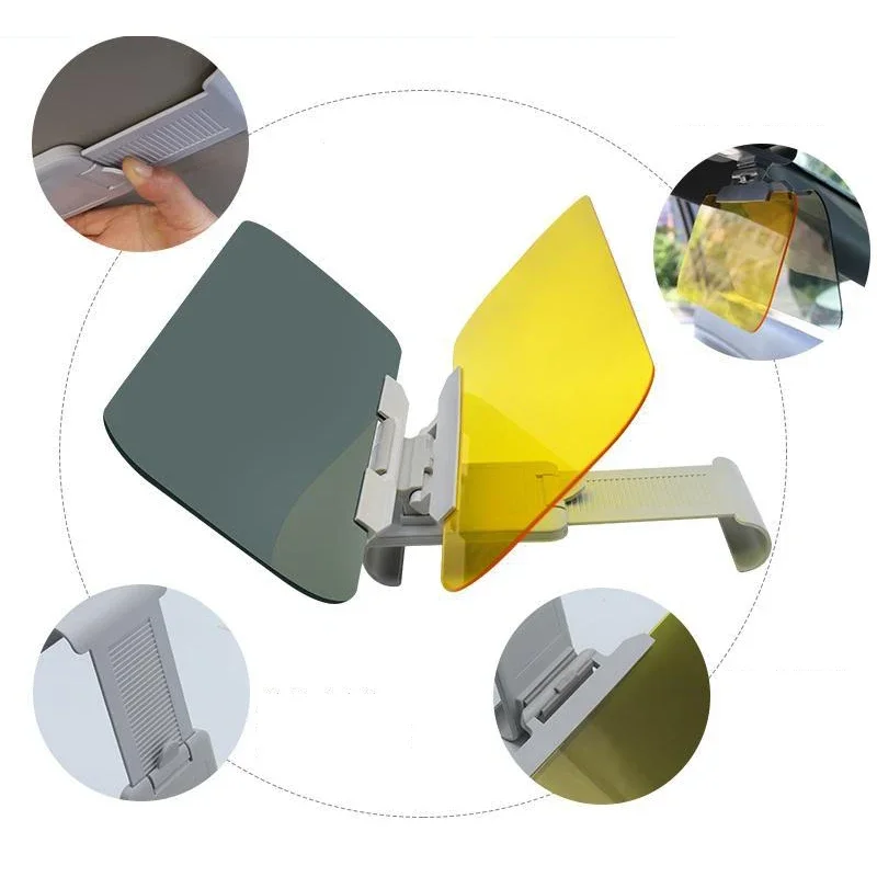 Clip-On Anti-Glare Shield for Safer Driving
