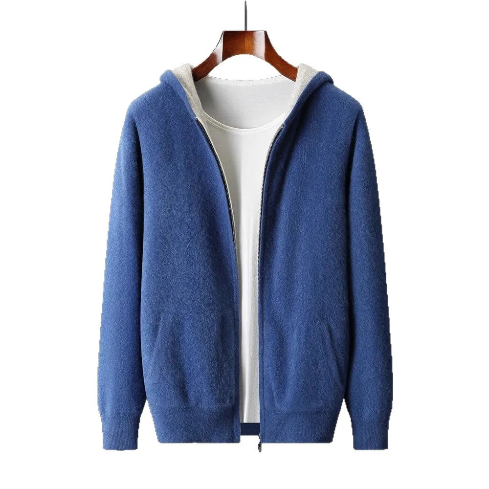 Reversible Cashmere Zip Jacket