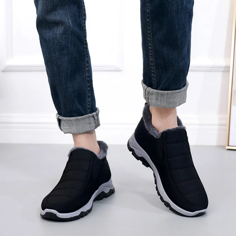 Men and Women Easy Slip On Fleece Lined Winter Boots