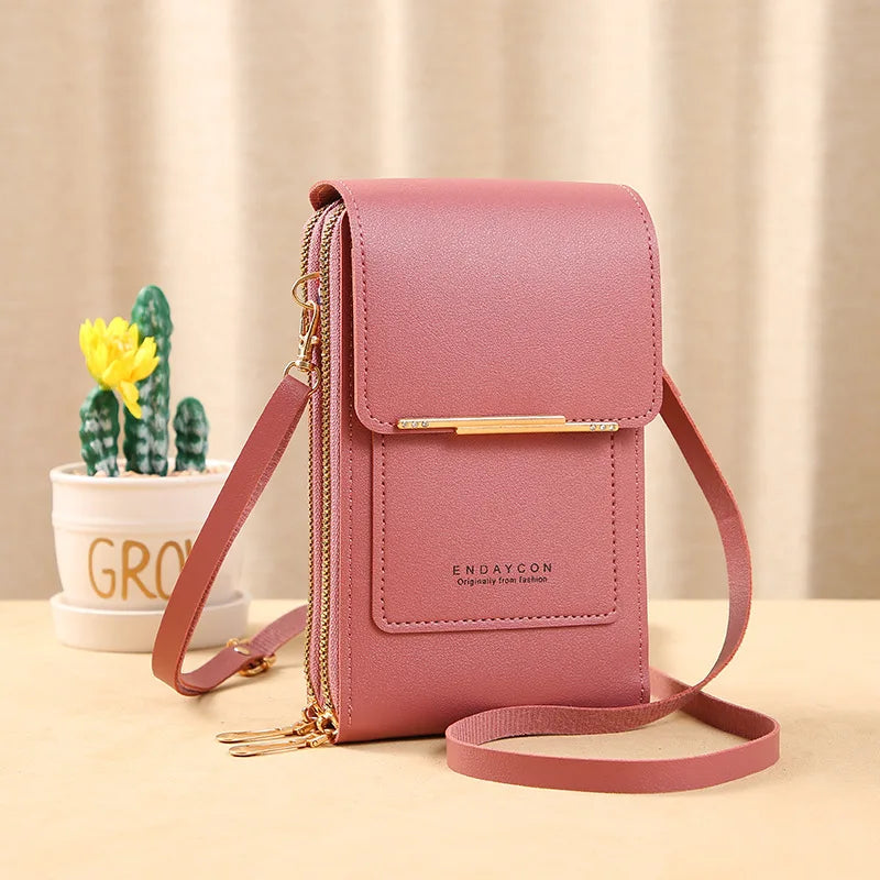 Trendy Minimalist Elegant Touchscreen Crossbody Phone Wallet