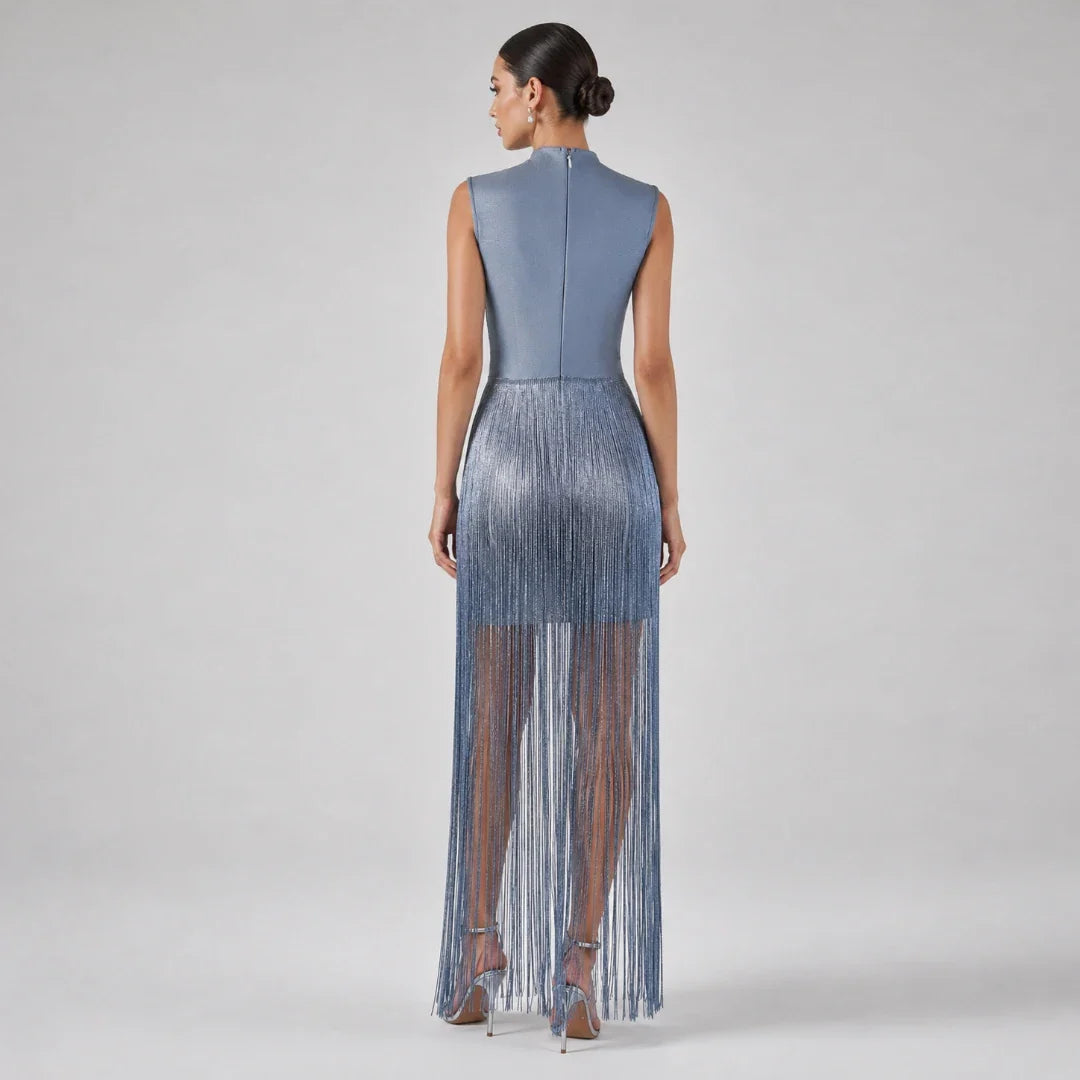 Hellen Fringe Bandage Dress