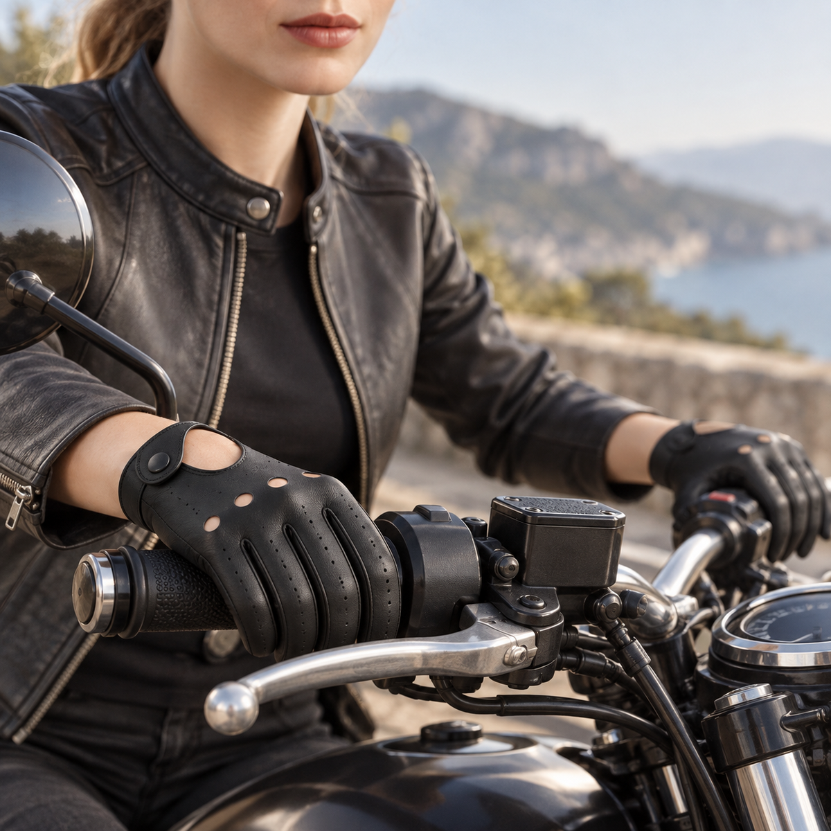 Nordspur | Thin Vegan-Leather Driver Gloves