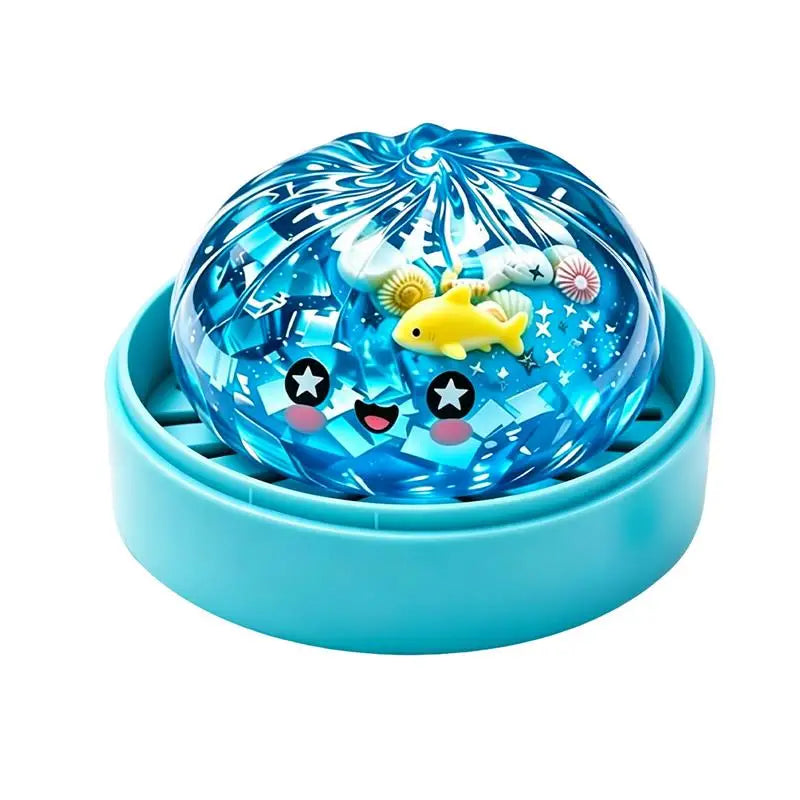 Dumpling Squishy Toy – Slow Rise Stress Relief Squeeze | Steamer Cage Design | 12 Collectible Styles