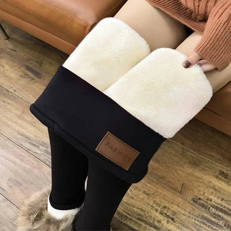 Women's Thermal Leggings | Lamb Cashmere Lined & Figure Shaping | High Waist & Booty-Lifting Effect