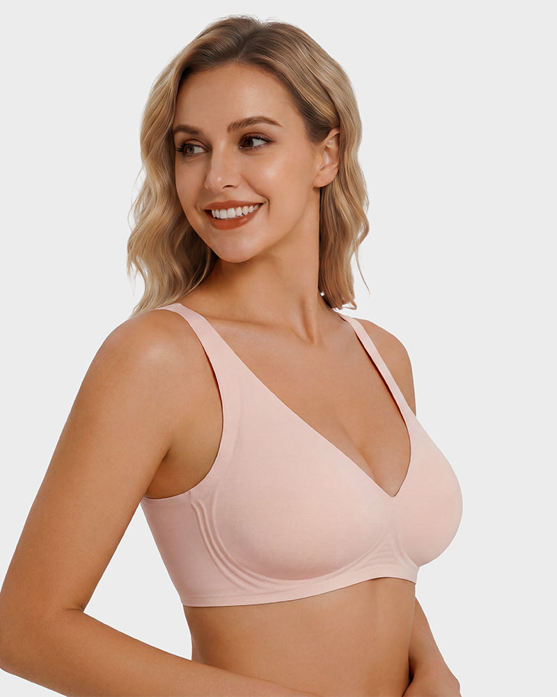Low-Cut Wire-Free Push-Up Bra