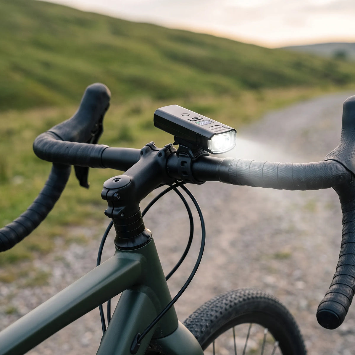 Secure Mount Rechargeable Bike Headlight | Bumpy Road Riding