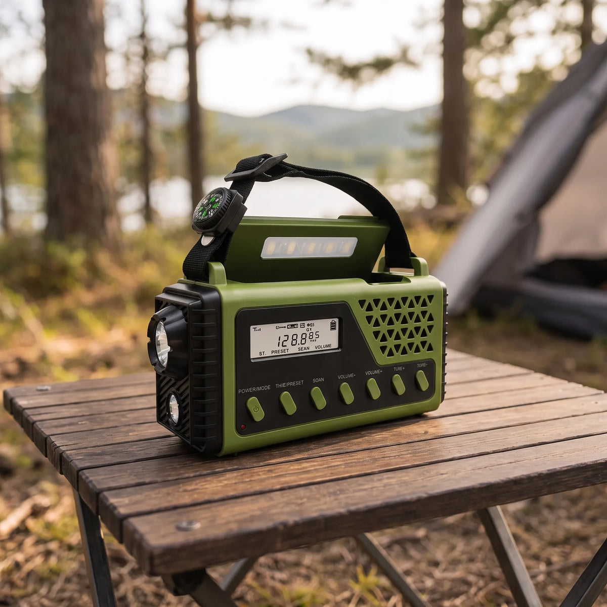 Solar Power Bank Radio with Hand Crank