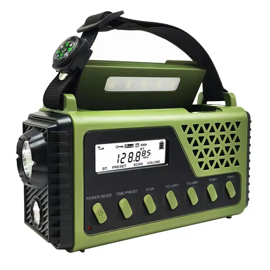 Solar Powered Radio Flashlight Phone Charger