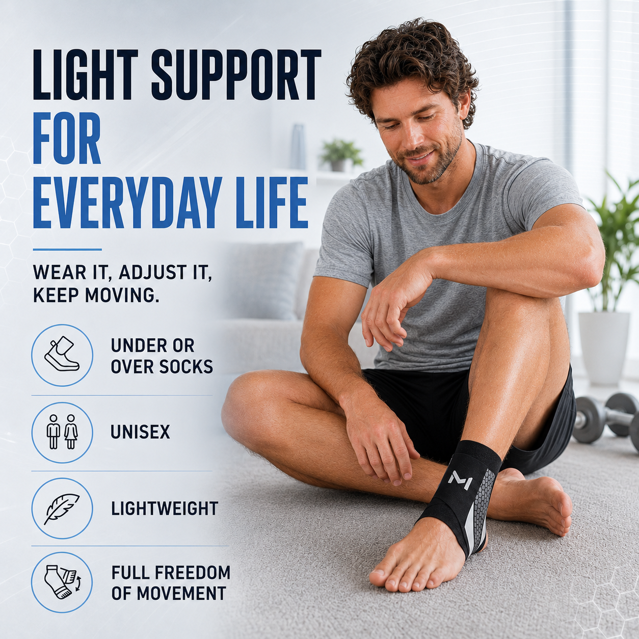 Nordspur | StrideSentry Adjustable Ankle Support Sleeve