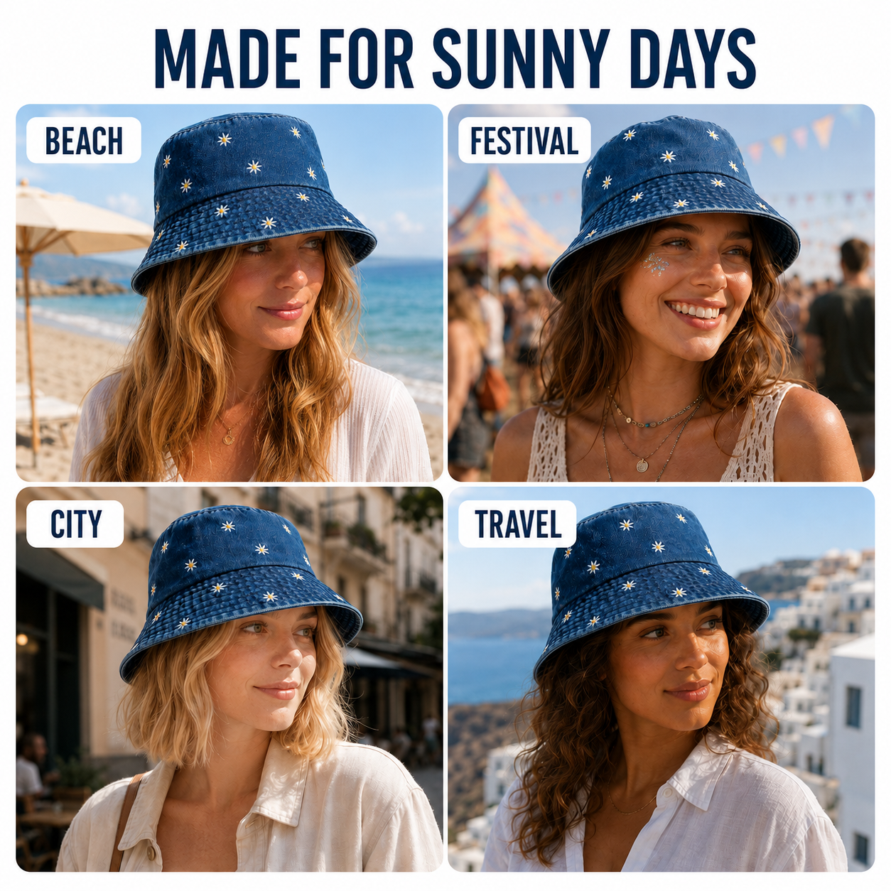 Nordspur | Daislyn Daisy Embroidered Bucket Hat