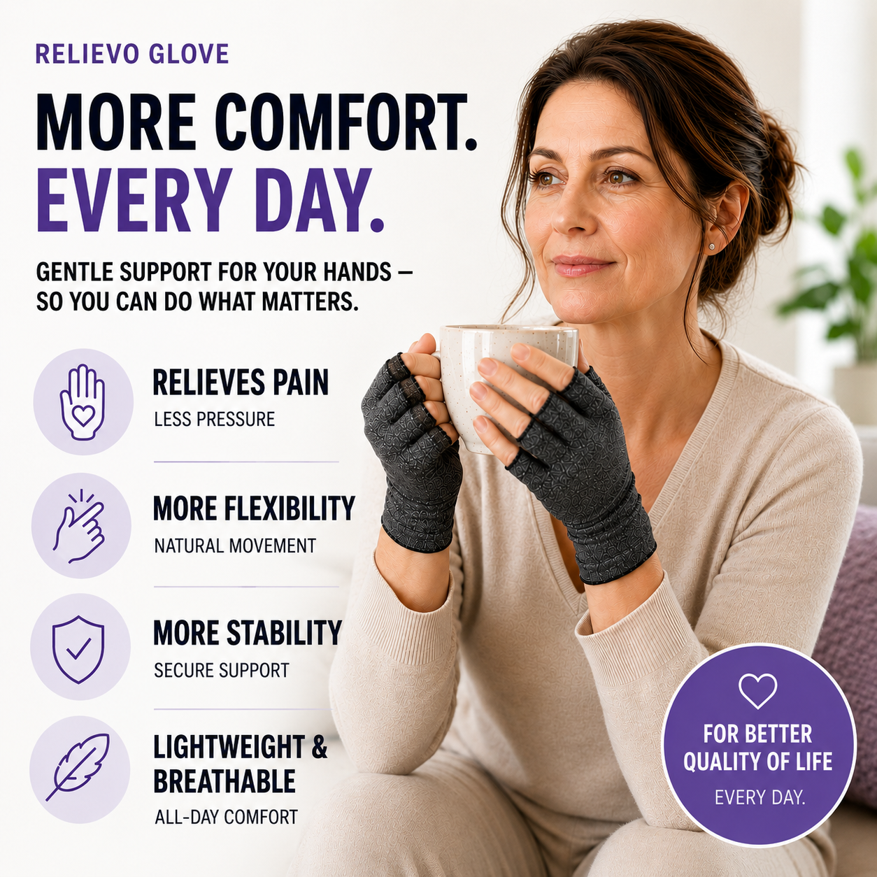 Nordspur | RelievoGlove Half Finger Compression Glove