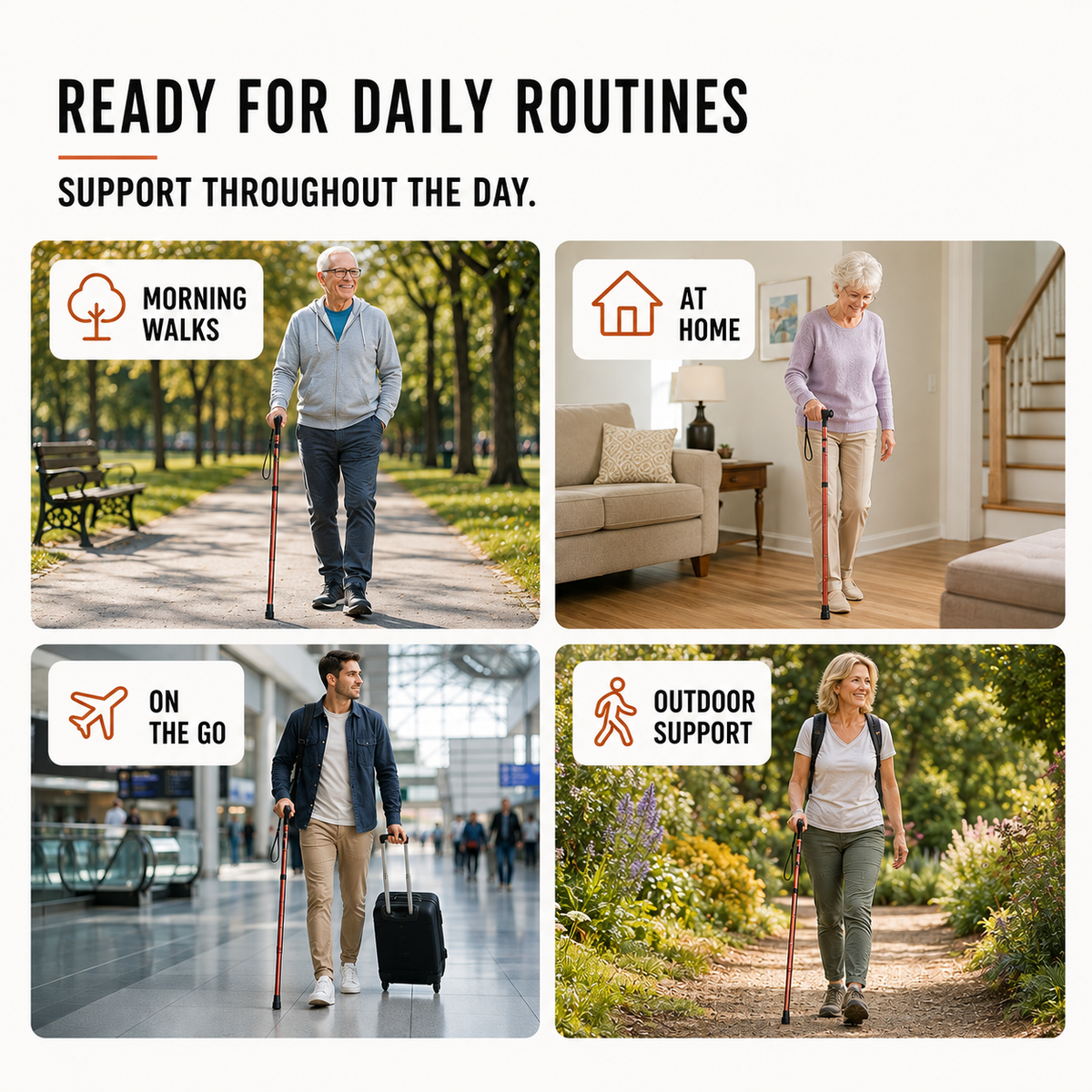 Nordspur | StrideFold Telescopic Folding Walking Cane