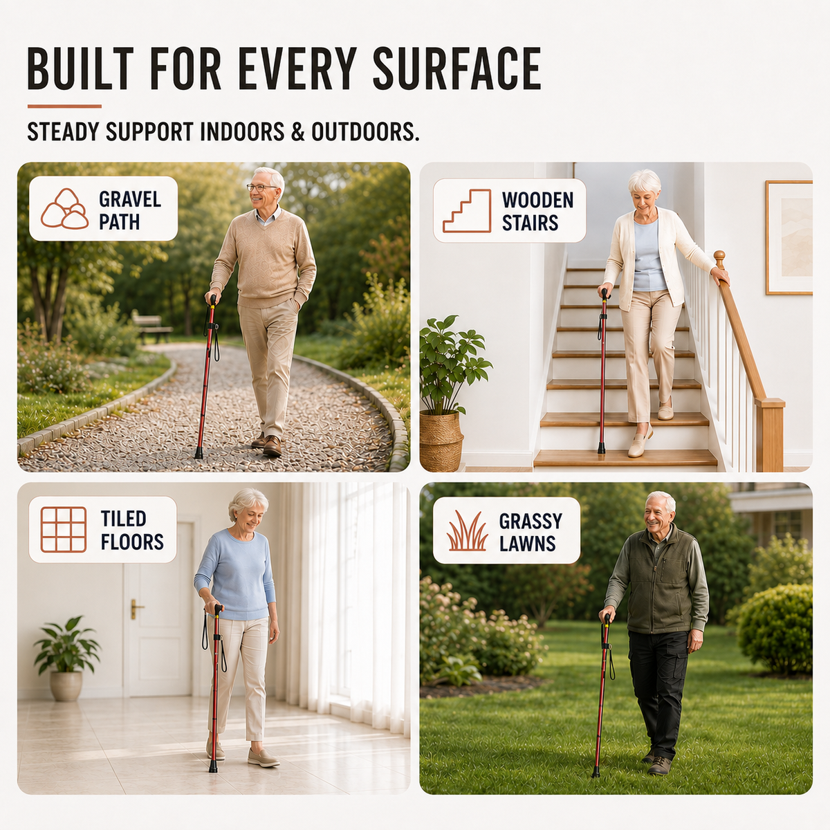Nordspur | StrideFold Telescopic Folding Walking Cane