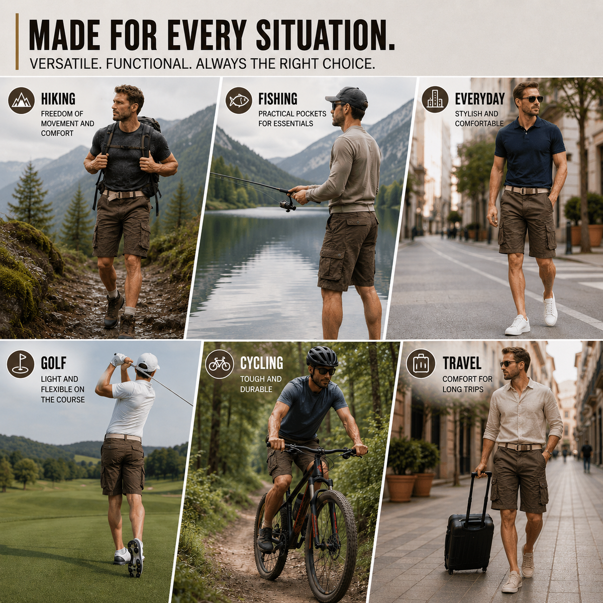 Nordspur | Trailford Knee Length Cargo Shorts