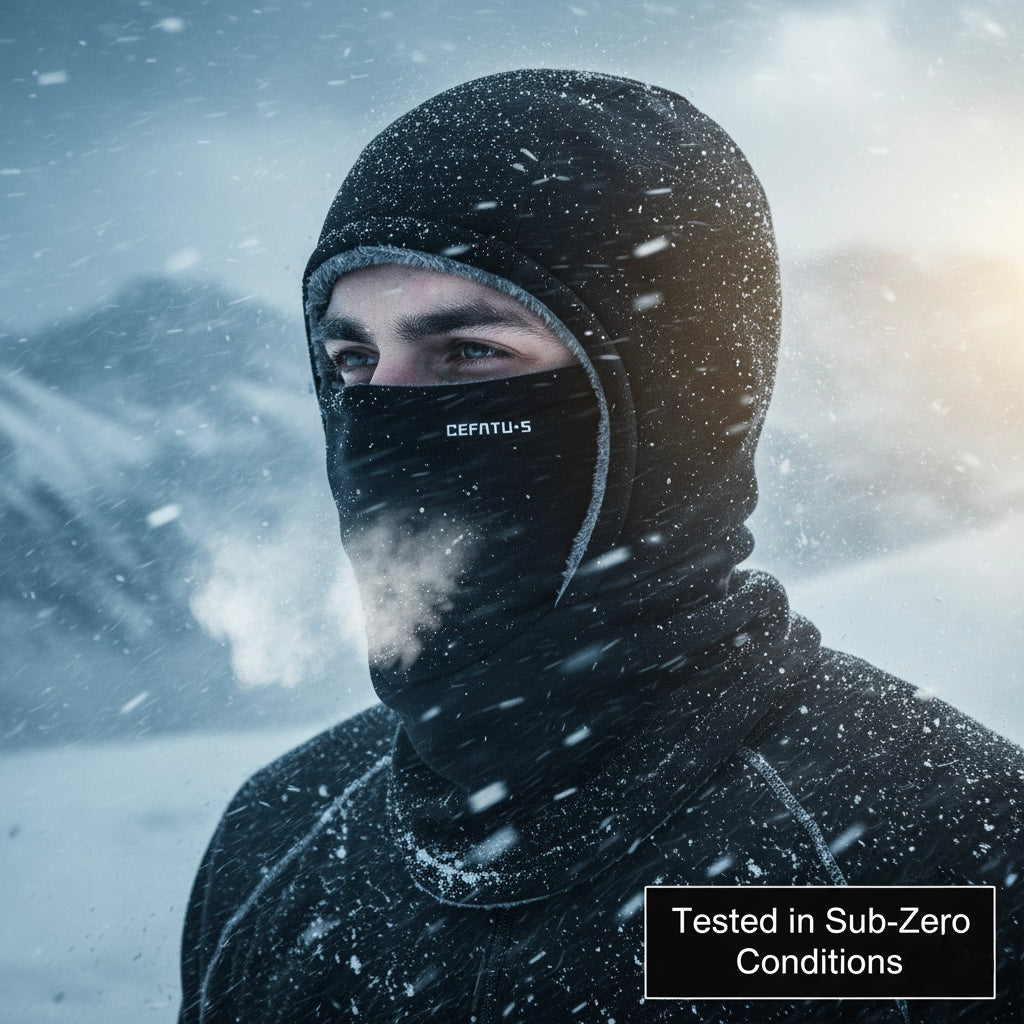 Tradevo | Thermal Fleece 3-in-1 Balaclava - Windproof Hat, Face Cover & Neck Warmer for Outdoor Work