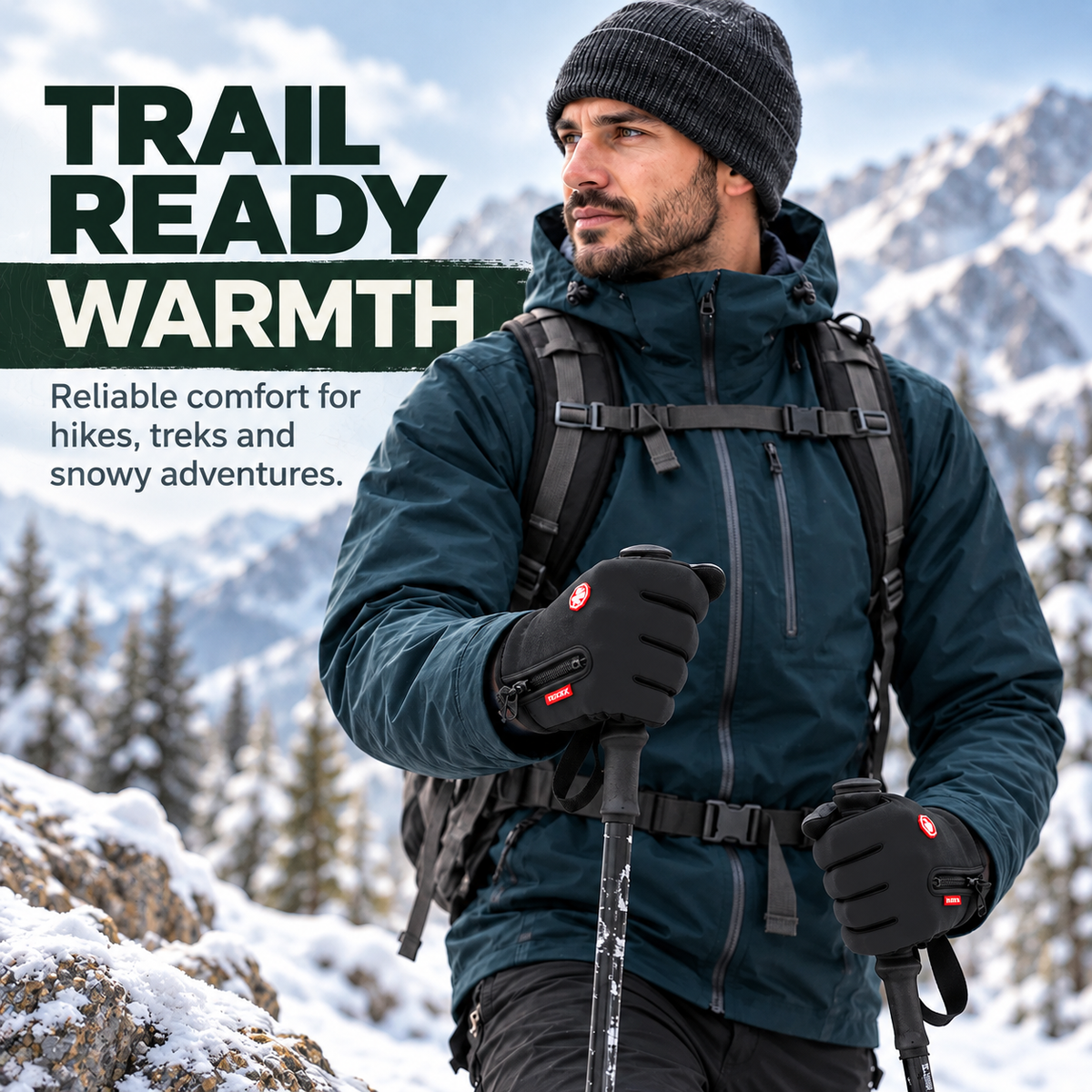 Trailvexo | Heated Waterproof Cycling Gloves for Winter Trails