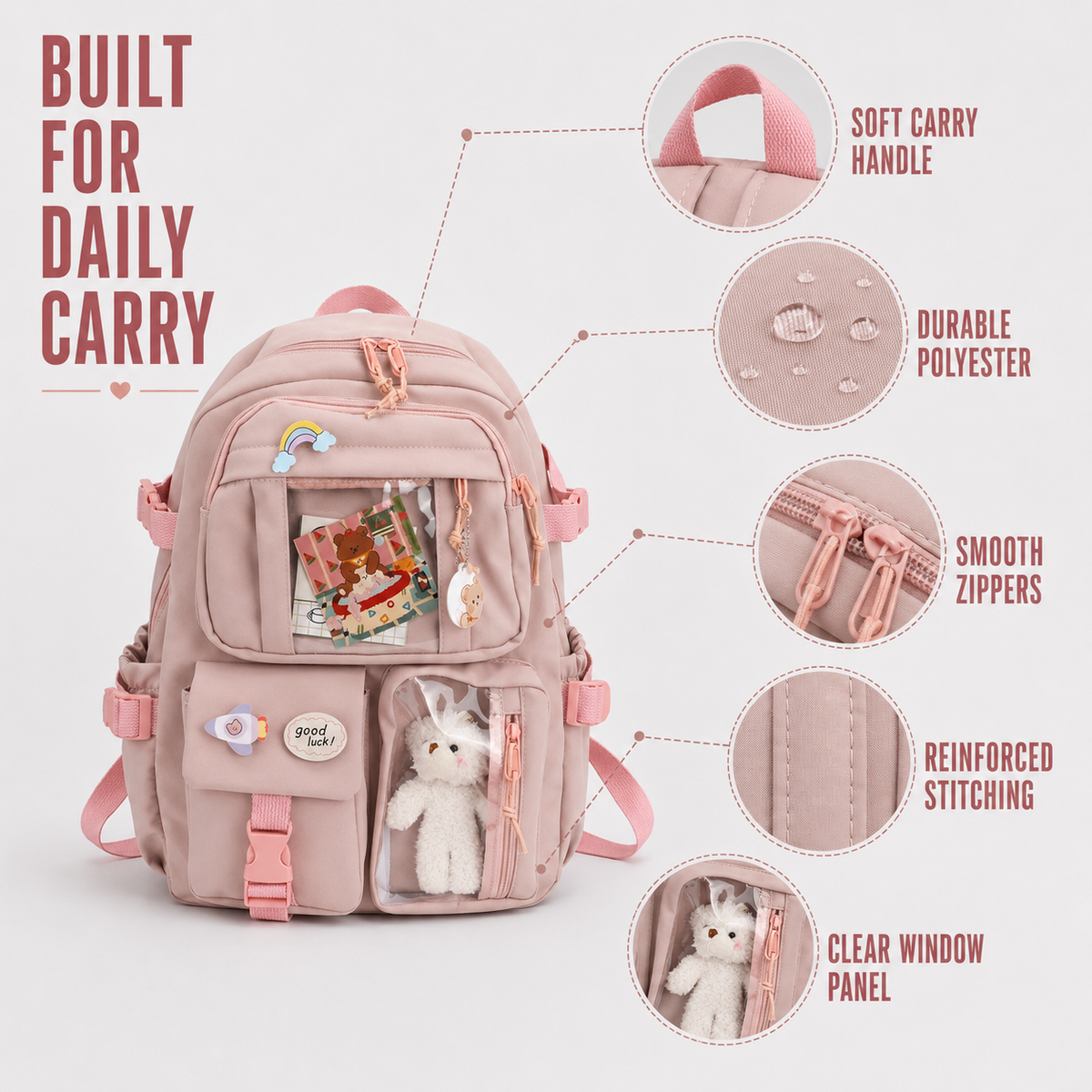 Travel Laptop Backpack With Multi Pocket Storage