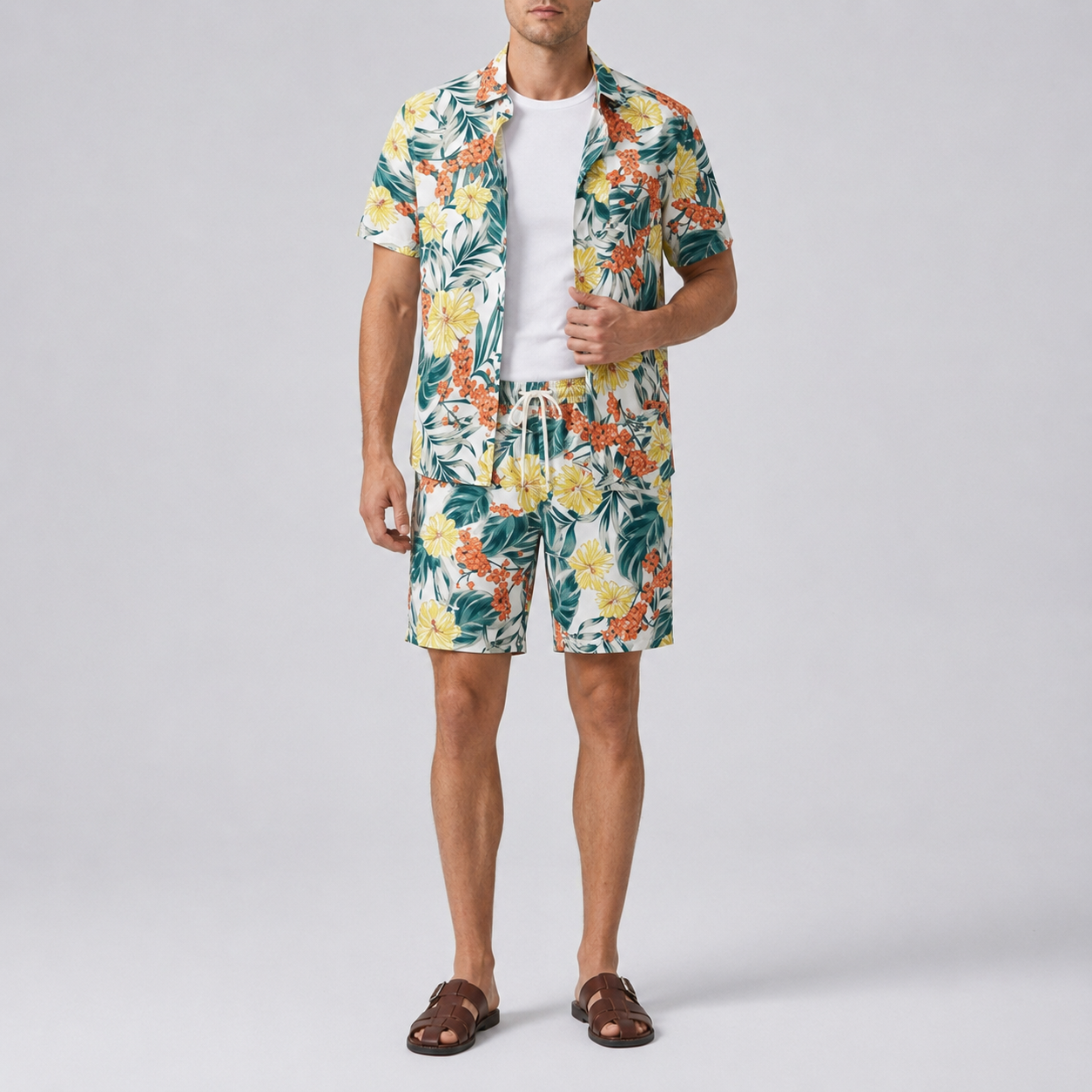 Nordspur | Tropivex Tropical Print Shirt And Shorts Set
