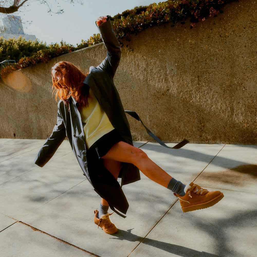 Women's Fleece-Lined Suede Platform Winter Trainers