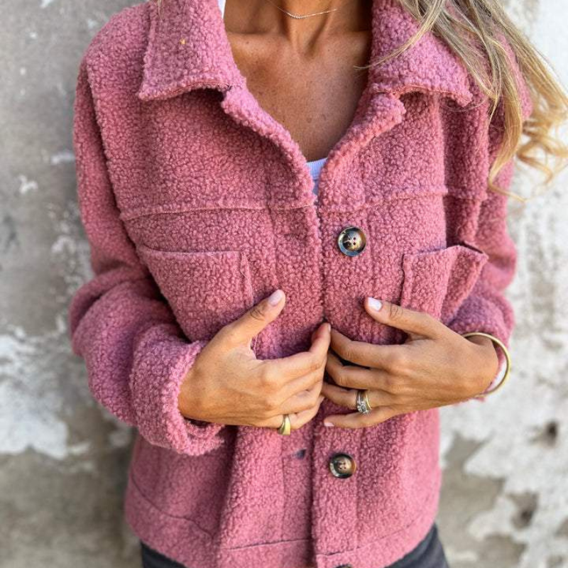 Soft Faux Fur Button Jacket