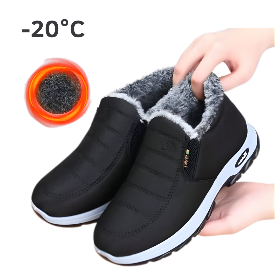 Men and Women Easy Slip On Fleece Lined Winter Boots