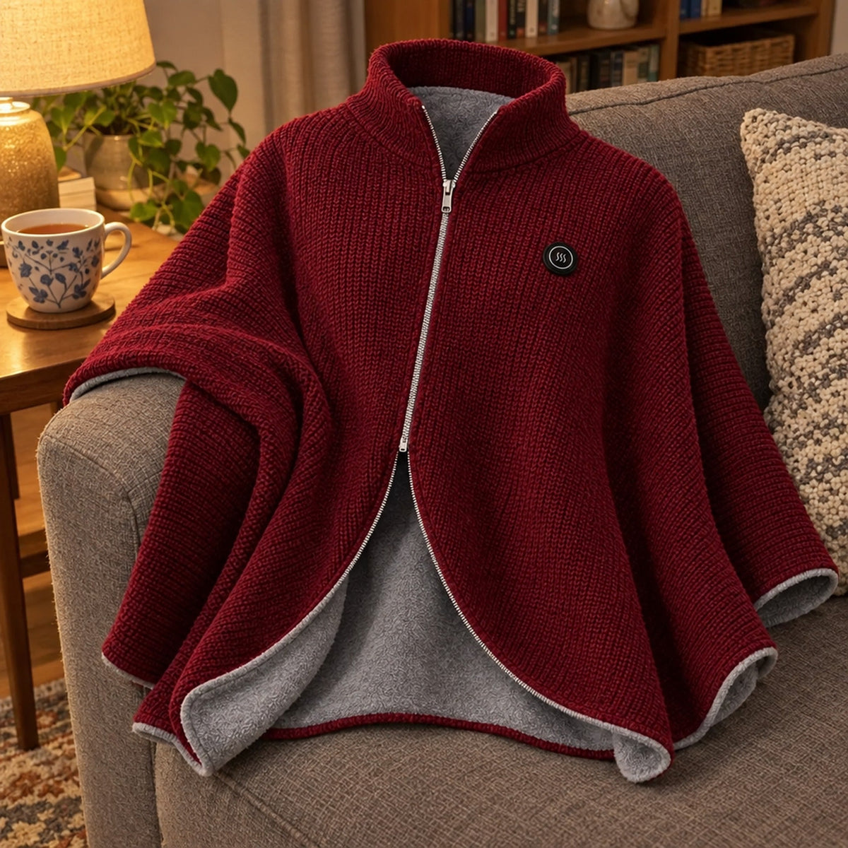 Velmora | Fleece Heated Blanket Shawl with USB, 3 Heat Settings, Machine Washable
