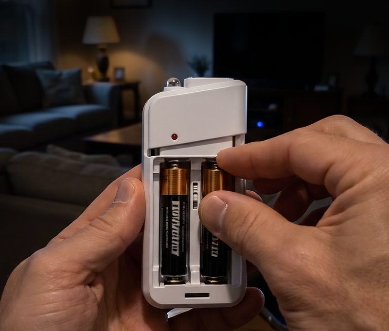Voltaro | Portable Mobile Phone Charger with 2 AA Batteries, USB Charging, Pocket-Sized with LED Flashlight, Handy for Travel, Commuting and Power Cuts