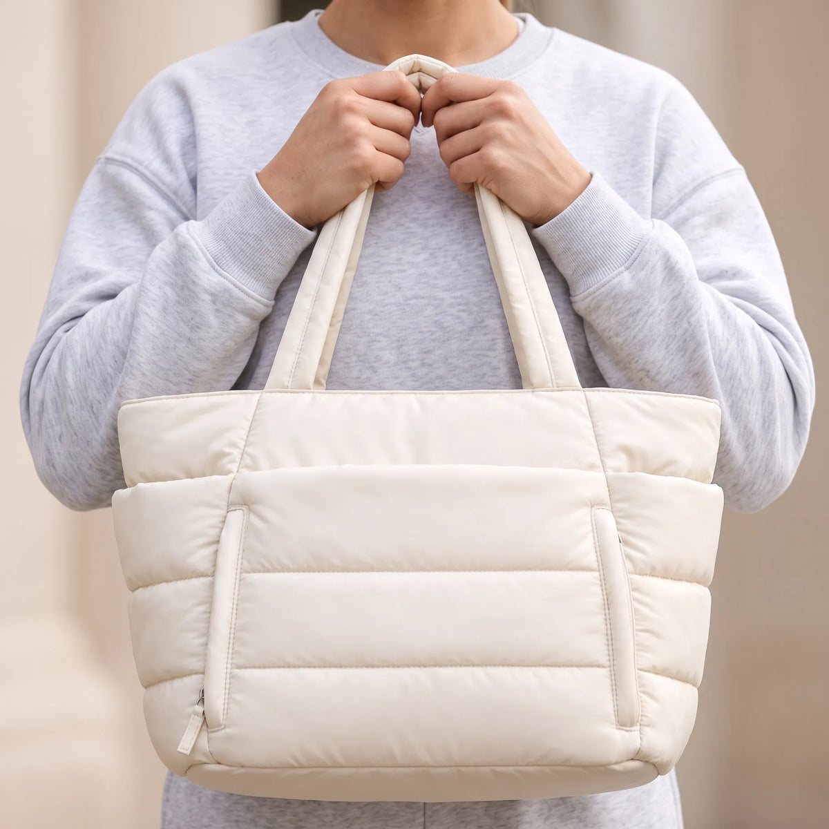 Vorelan | Spacious Puffer Tote Bag for Gym and Daily Essentials
