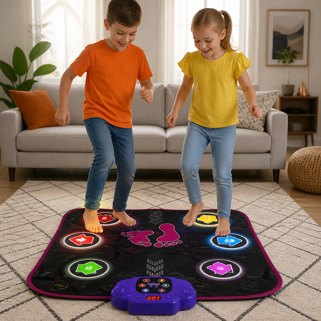 Kids' Light-Up Bluetooth Dance Mat with 5 Game Modes