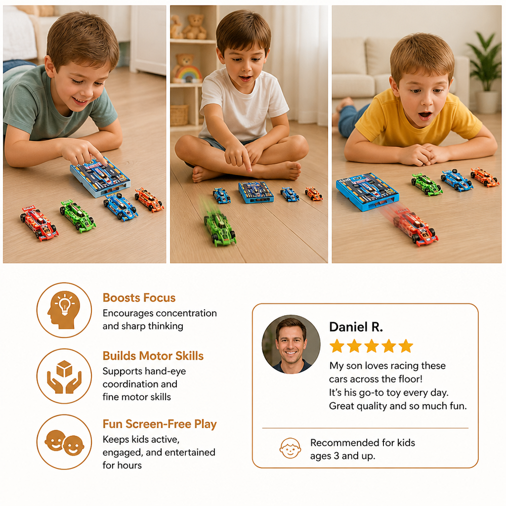 Pocket Size Race Car Launcher Toy